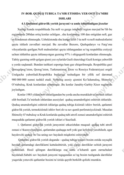 quduq tubiga ta'sir etishda yer osti ta’miri ishlari — DOCX