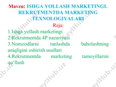 ishga yollash marketingi — PPT