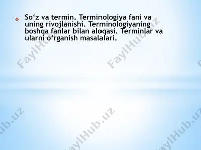 terminologiya fanining asosiy prinsiplari — PPTX