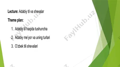 adabiytilning xalqaro tarixi va mazmuni — PPTX