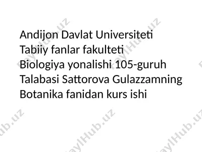buzinadoshlar oilasi haqida umumiy tavsif — PPTX