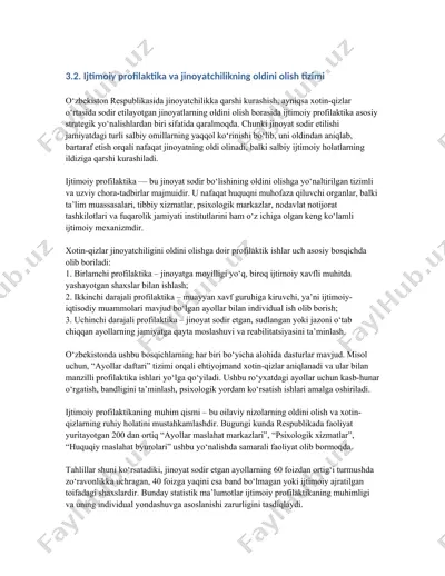ijtimoiy profilaktika va jinoyatchilikning oldini olish tizimi — DOCX