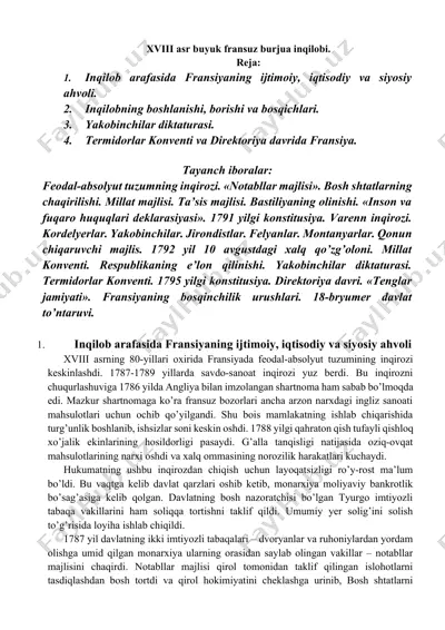 xviii asr fransuz inqilobi — DOCX