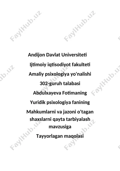 abdulxayeva fotimaning maqolasi — DOCX
