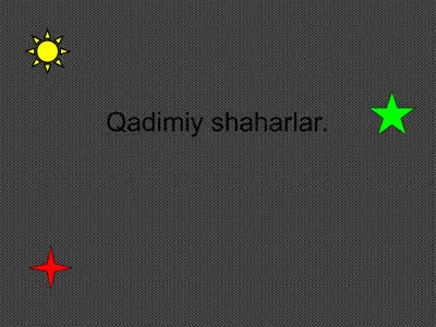 qadimiy shaharlar lug'ati — PPT