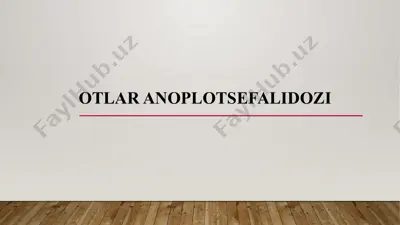 otlar anoplotsefalidozi — PPTX