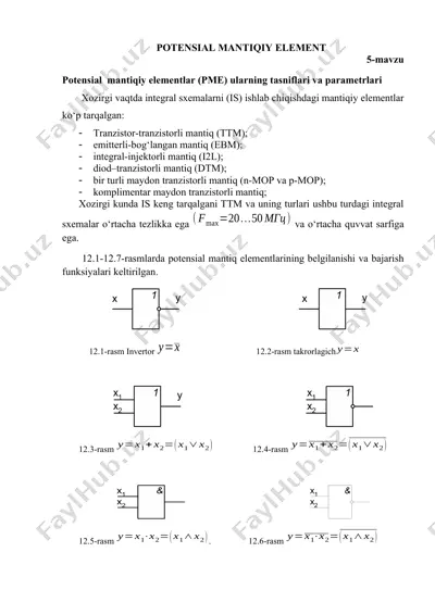 potensial mantiqiy elementlar — DOCX