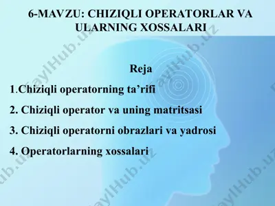 chiziqli operatorlar va ularning xossalari — PPT