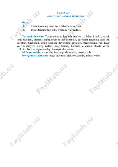 jinsiy bezlarning tuzilishi — DOC