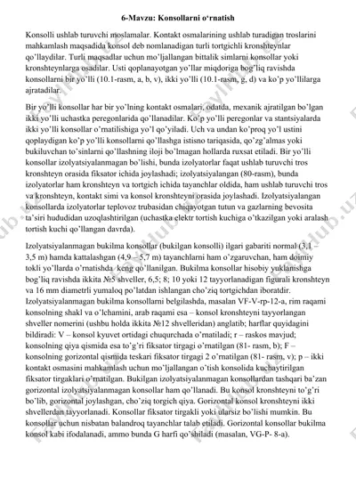 konsollarni o‘rnatish — DOCX