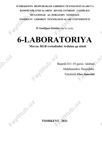 rgb svetodiodni arduino ga ulash — DOCX