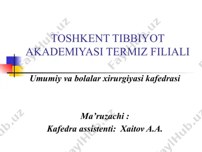 xirurgik operatsiyalar — PPTX