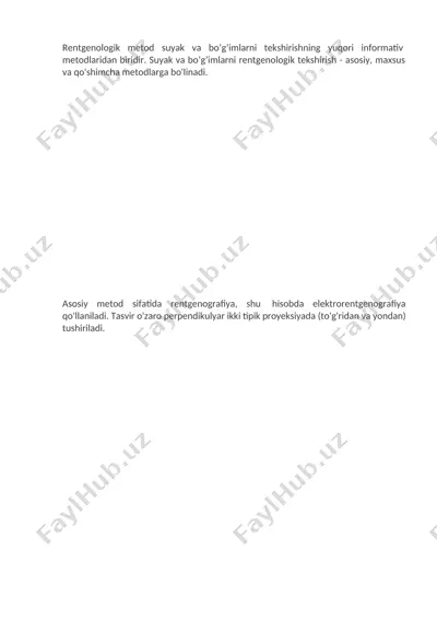 rentgenologik metodlar — DOCX