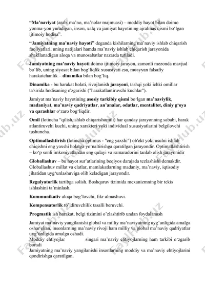 ma’naviyat haqida ma’lumotlar — DOCX