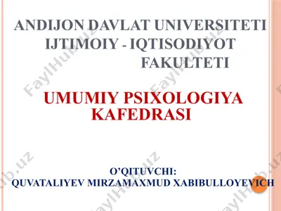 diqqatning psixologikasosi — PPTX