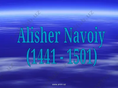 alisher navoiy 3 — PPT