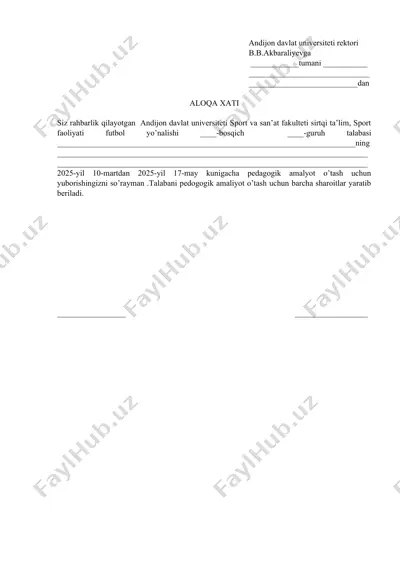 pedagogik amaliyot o‘tashi — DOCX