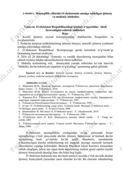 ijtimoiy va madaniy islohotlar — DOCX