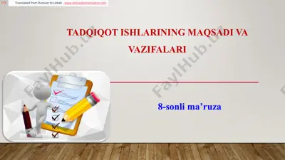 ilmiiy tadqiqot turlari — PPT