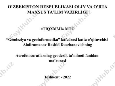 aerofotosuratlar deshifrlash — PPTX