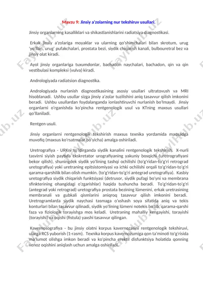 radiatsion diagnostika usullari — DOCX