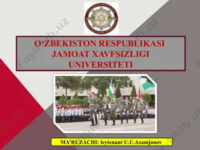 o‘zbekiston respublikasi jamoat xavfsizligi universiteti — PPTX