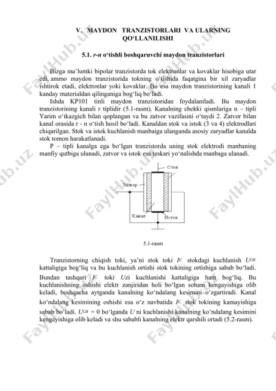 maydon tranzistori kp101 — DOCX