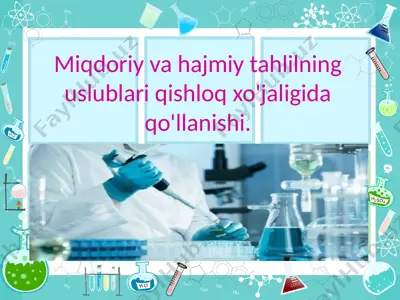 mikdoriy va hajmiy tahlilning uslublari — PPTX