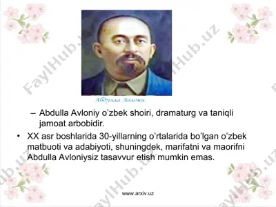 abdulla avloniy — PPT