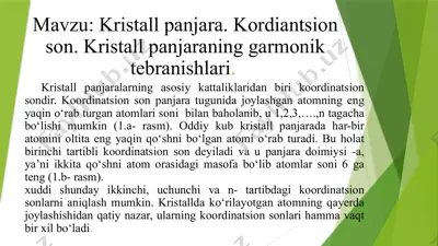 kristallpanjara — PPTX