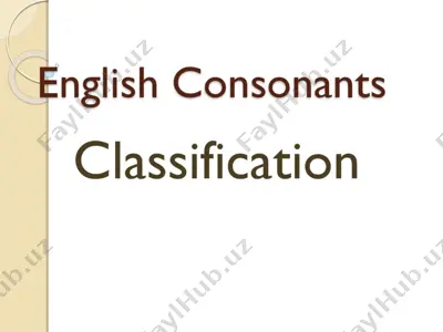 english consonants — PPTX
