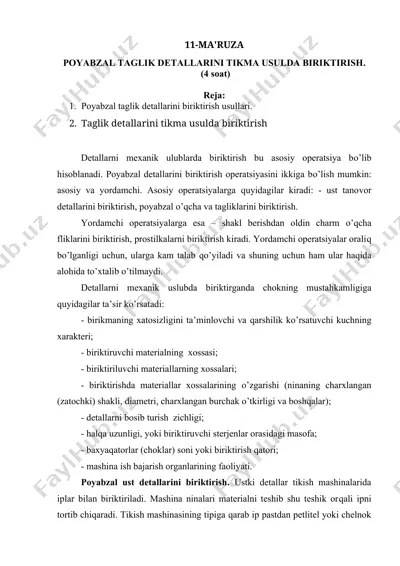 poyabzal taglik detallarini tikma usulda biriktirish — DOC