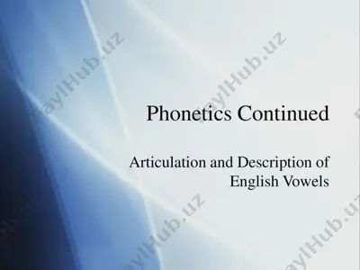 phonetics continued — PPTX
