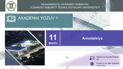annotatsiya tuzish — PPTX