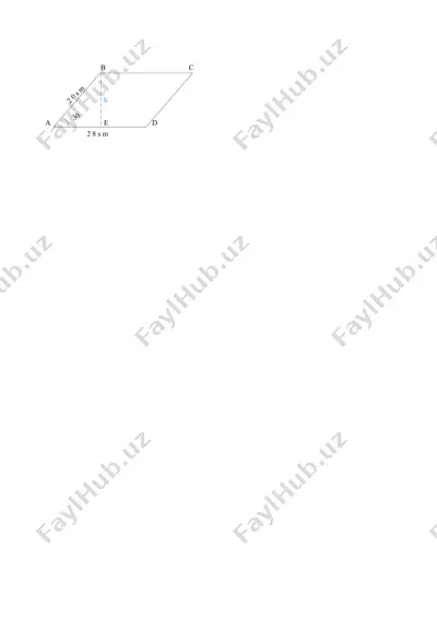 geometriya darsi - to'g'ri to'rtburchakning yuzi. parallelogrammning yuzi. — DOCX