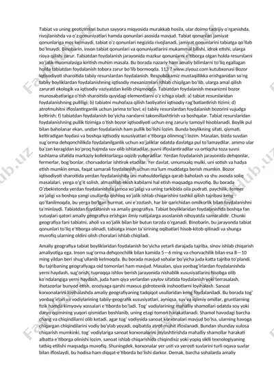 tabiat va uning geotizimlari — DOCX