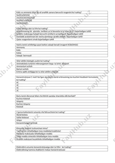 reagentlar — DOCX