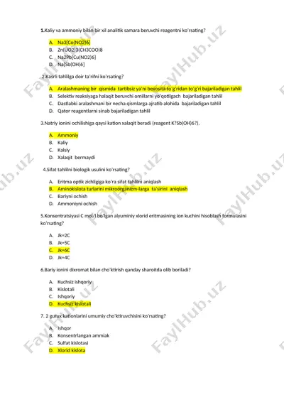 kimyoviy reagentlar — DOCX
