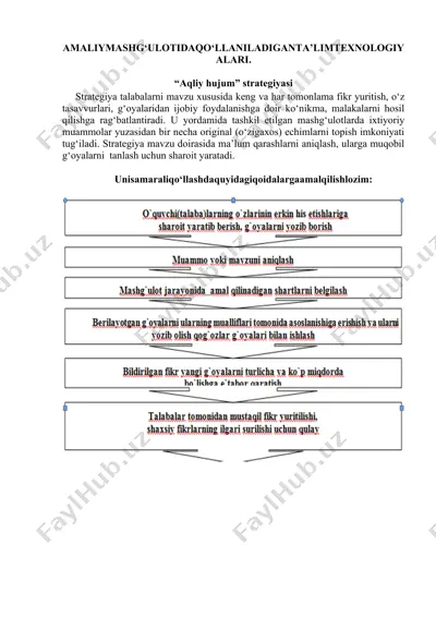 "aqliy hujum" strategiyasi — DOCX