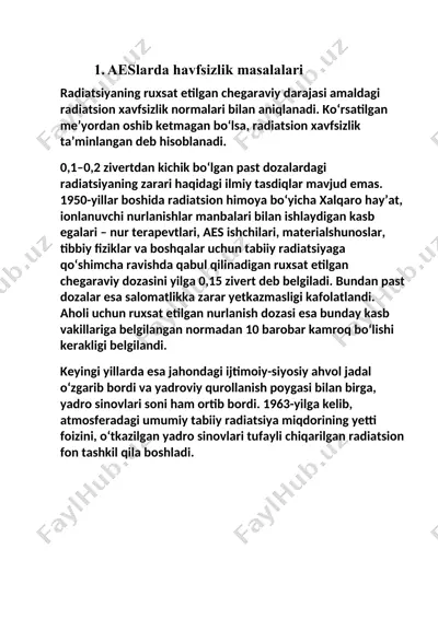 aeslarda havfsizlik masalalari — DOCX
