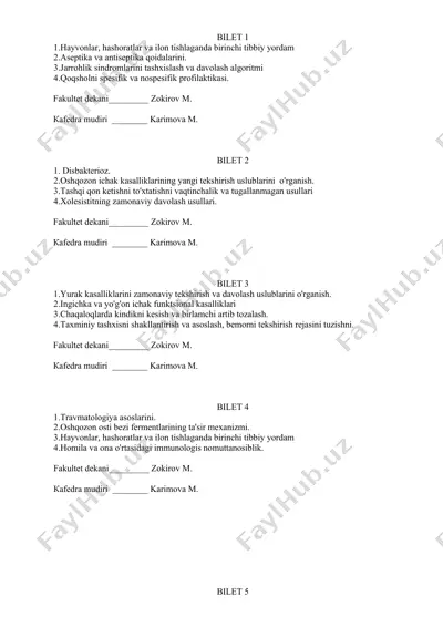 tibbiyotda asoslar — DOCX