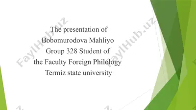 bobomurodova mahliyo — PPTX