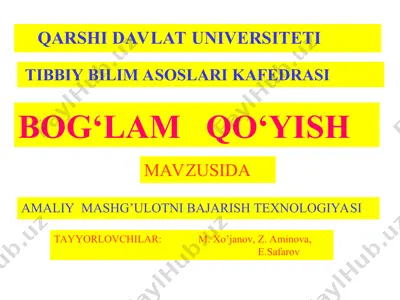 amaliy mashg'ulotni bajarish texnologiyasi — PPT