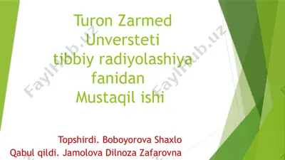 ionlashtiruvchi nurlarning biologik effekti — PPTX