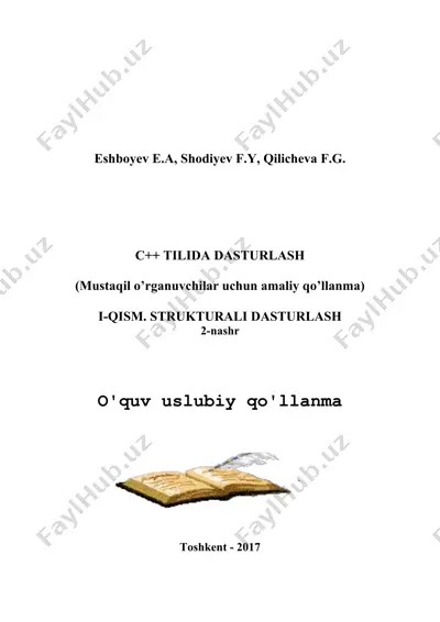 с++ tilida dasturlash i qism. strukturali dasturlash — DOC