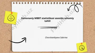 zamonaviy mbbt statistikasi asosida umumiy tahlil — PPTX