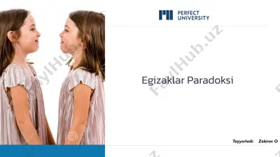 egizaklar paradoksi — PPTX