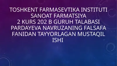 g'arb mutafakkirlarining ta'limoti — PPTX