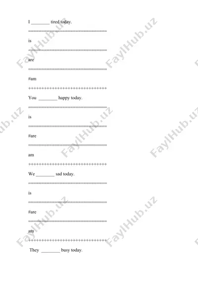 subject-verb agreement practice — DOCX