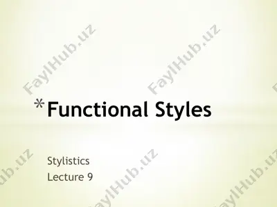 stylistics — PPTX